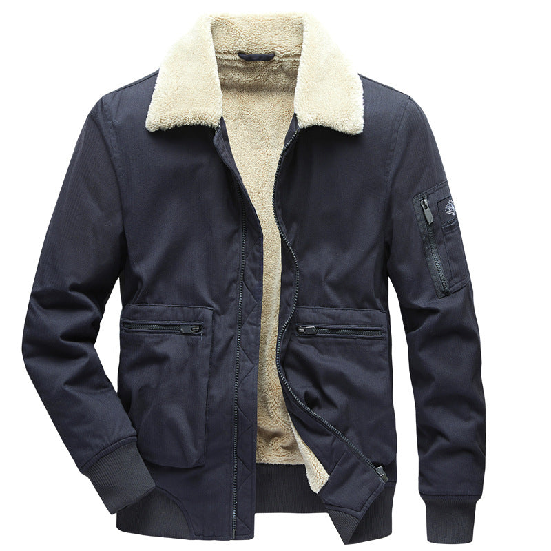 Herren Urbane Übergangsjacke mit Kunstfellkragen Echo Archiv