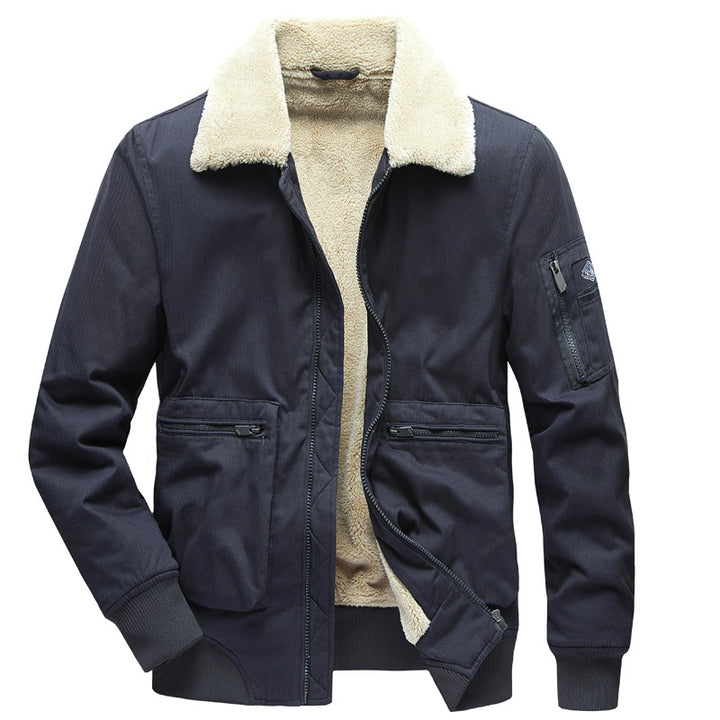 Herren Urbane Übergangsjacke mit Kunstfellkragen Echo Archiv