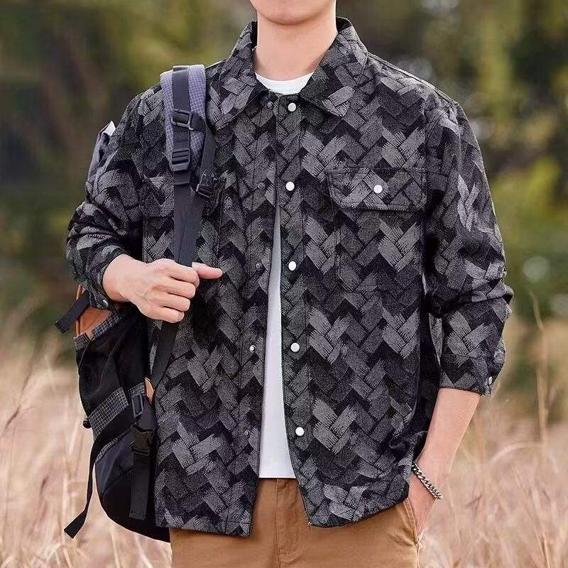 Herren Lässige Musterjacke – Taviero