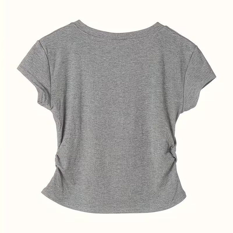 Damen T-Shirt mit kreativem Katzenmotiv und lässigem Schnitt Echo Archiv