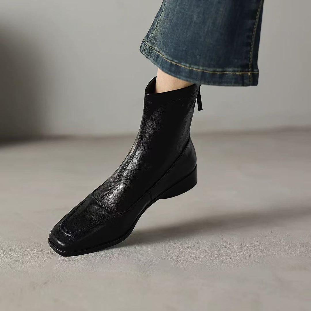 Damen Modische Leder-Stiefeletten mit elegantem Schnitt Echo Archiv