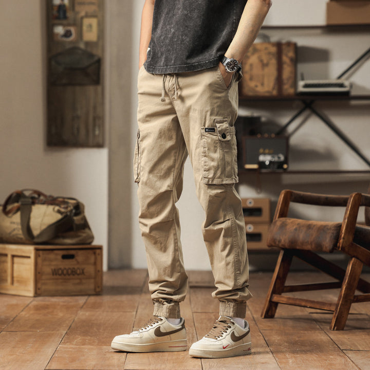 Herren robuste Cargo-Hose mit elastischem Bund und praktischen Taschen Echoarchiv