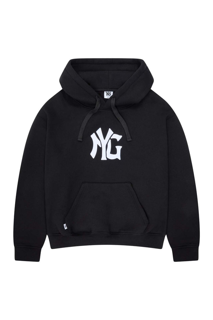 Unisex nan weit geschnittene Kapuzen-Sweatjacke mit beidseitig öffnendem Reißverschluss und Logo-Applikation Echo Archiv