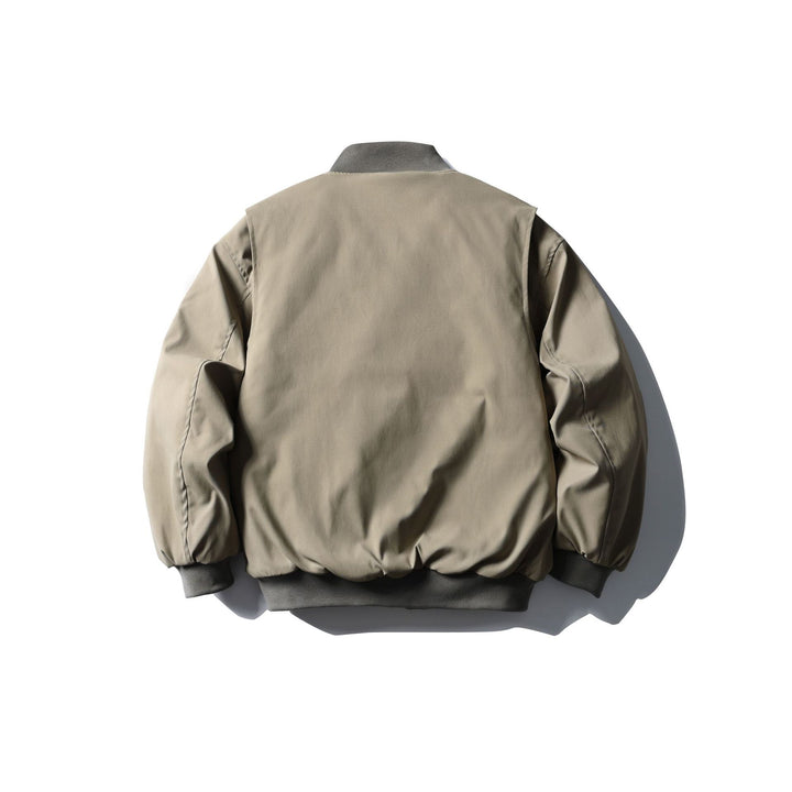 Unisex Kurzboxy wattierte Bomberjacke im Utility‑Look mit Rippenkragen Echoarchiv