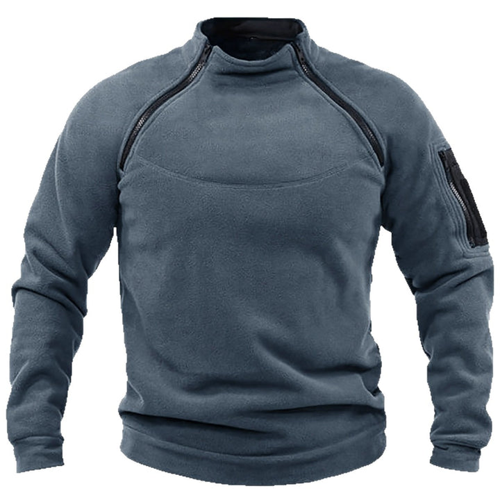 Herren Thermo-Fleecepullover mit Schulterreißverschlüssen, Stehkragen & Ärmel‑Utilitytasche Echo Archiv