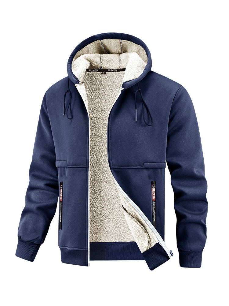 Herren Kapuzenjacke mit kuscheligem Innenfutter und praktischen Taschen Echoarchiv