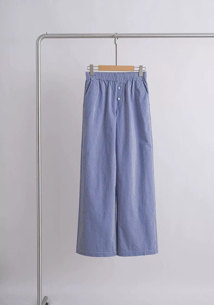 Damen Weit geschnittene Baumwollhose Echoarchiv