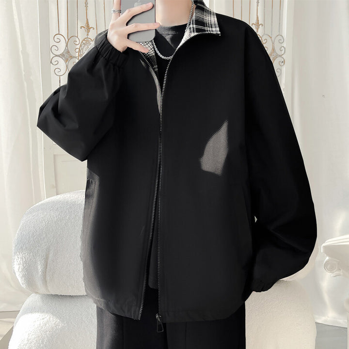 Unisex trendige Übergangsjacke mit hohem Kragen und lässigem Schnitt Echo Archive