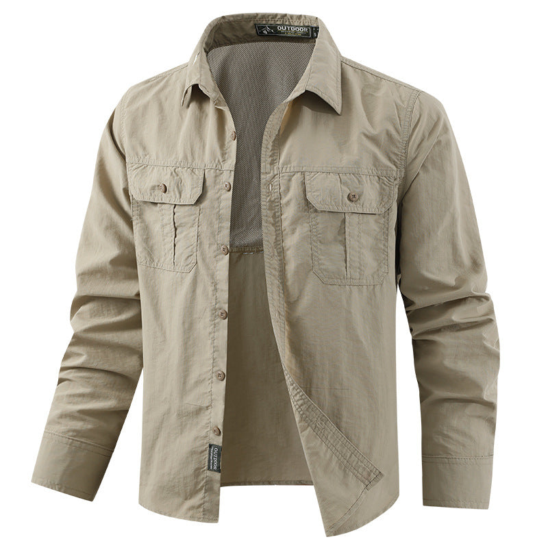 Herren nan leichtes UV-Schutz Outdoor-Hemdjacke mit atmungsaktivem Mesh-Futter, Klappentaschen und schnell trocknender Webstruktur Echo Archiv