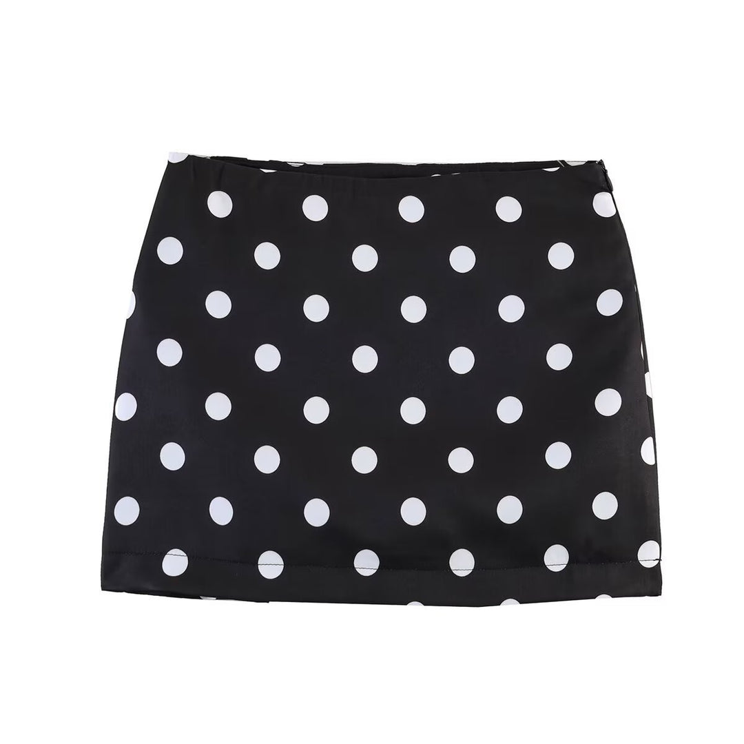 Damen Minirock mit trendigem Punkte-Design und elastischem Bund Echo Archiv