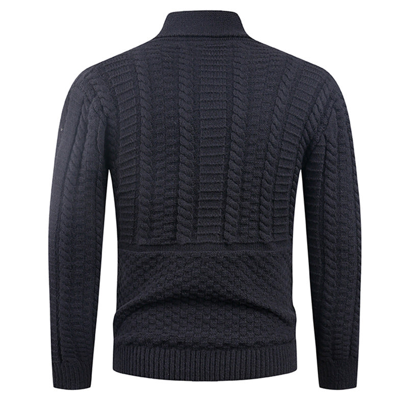 Herren Strickjacke mit modernem Schalkragen und praktischen Knöpfen Echoarchiv