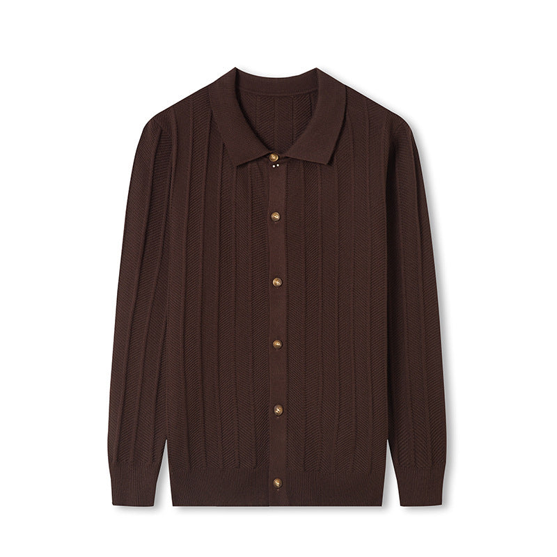 Herren Strickjacke mit strukturiertem Muster und eleganten Knöpfen Echoarchiv