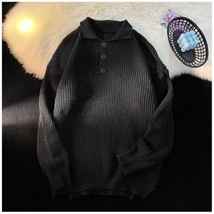 Damen Gemütlicher Strickpullover mit Knopfleiste – Mavelle