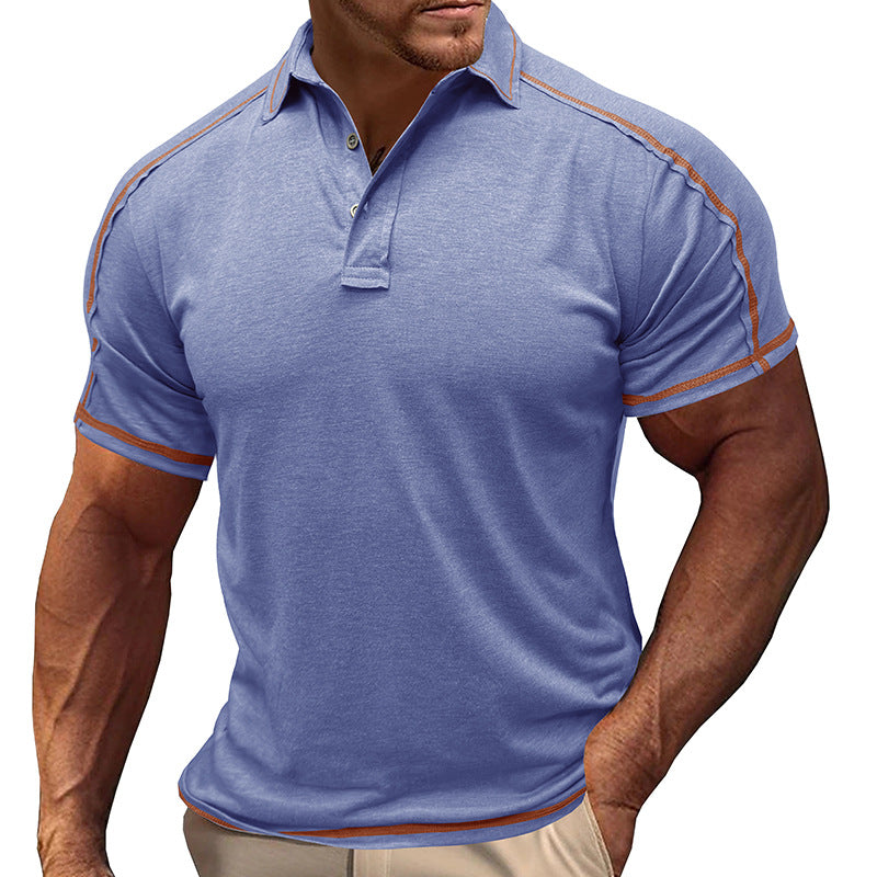 Herren Poloshirt mit kontrastierenden Nähten und atmungsaktivem Stoff Echoarchiv