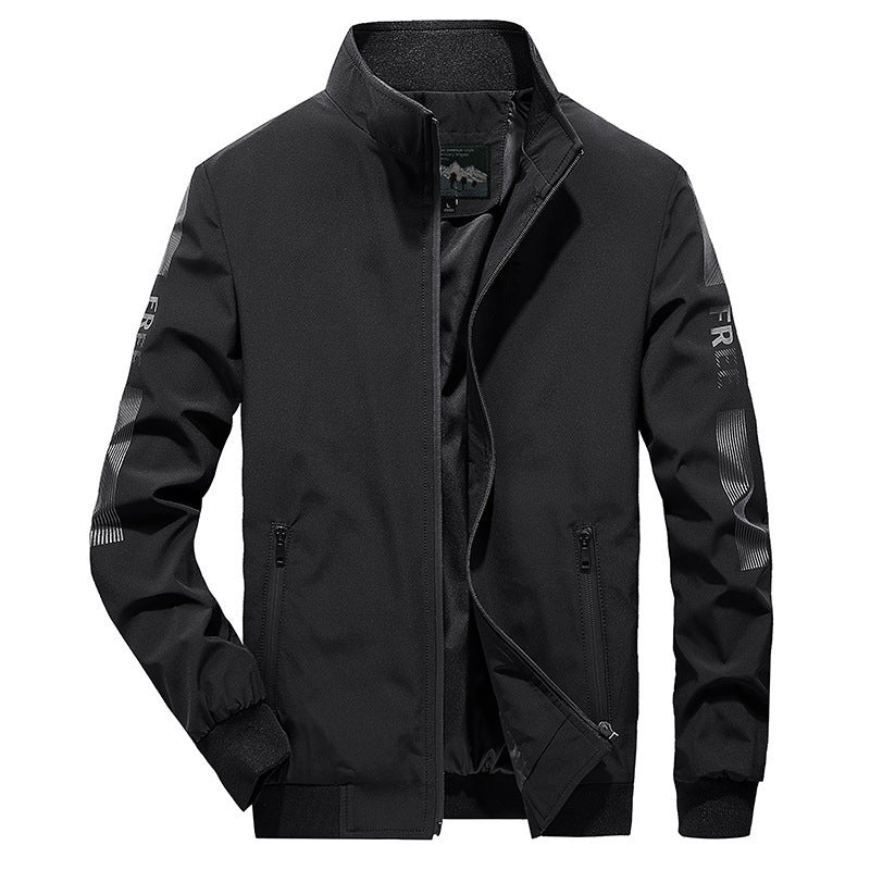 Herren Leichter Softshell-Bomber mit reflektierenden Ärmeldetails und hohem Stehkragen Echoarchiv