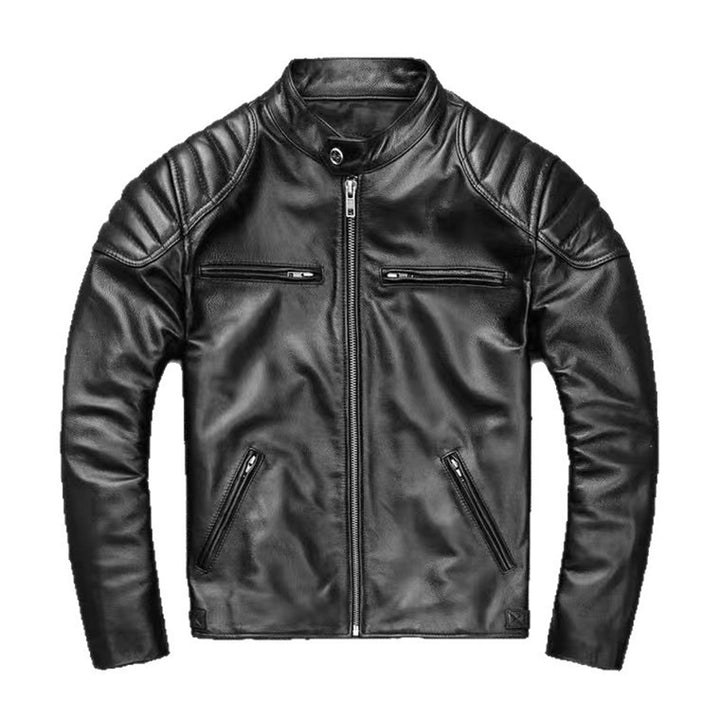 Herren Lederjacke im Fieldjacken-Schnitt mit aufgesetzten Brusttaschen Echoarchiv