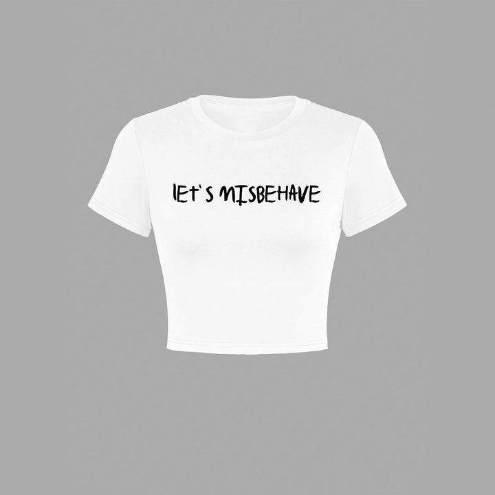 Damen Crop-Top mit aufregendem Statementdruck und figurbetontem Schnitt Echo Archiv