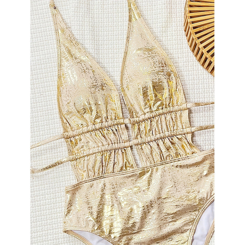 Damen Hochgeschnittener Cut-Out Badeanzug mit glamourösem Design Echo Archiv