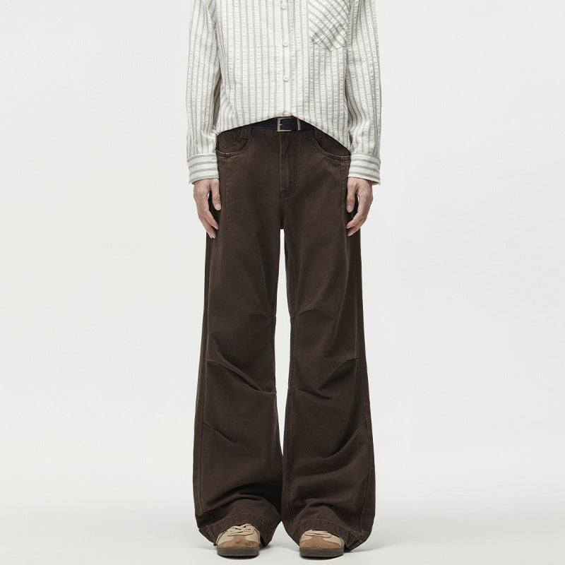 Damen Extraweite Palazzohose aus Baumwoll-Twill mit markanten Knieabnähern Echo Archiv