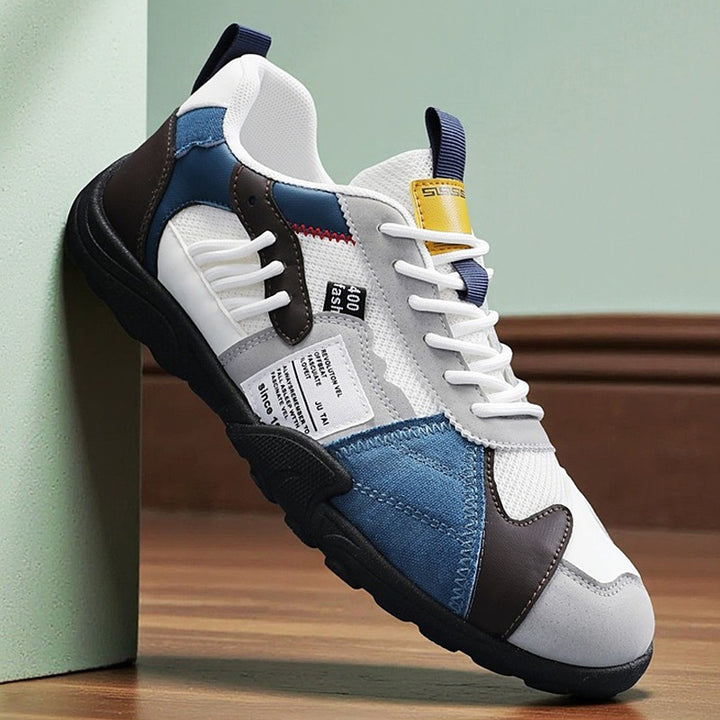 Herren sportiver Retro-Mesh-Ledermix Sneaker mit verstärkter Zehenkappe und griffiger Trailsohle – Norré