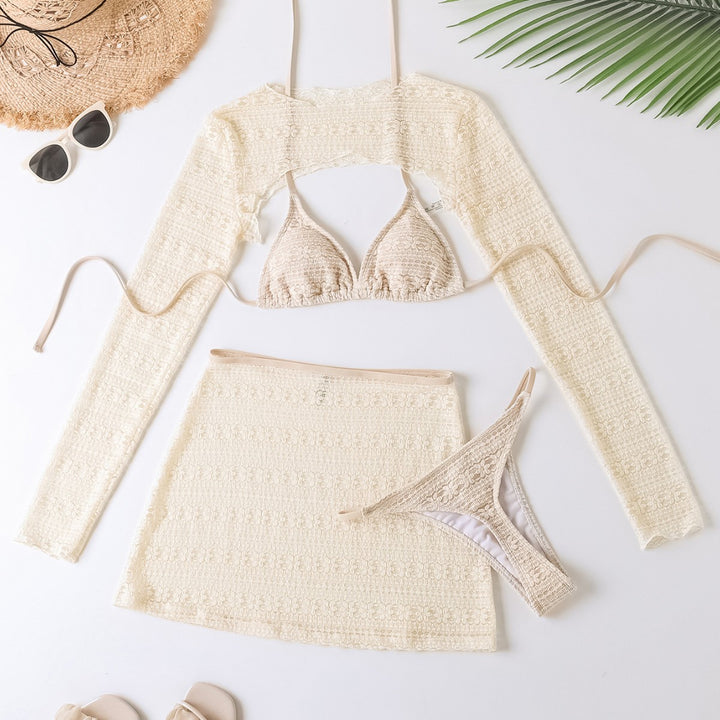 Damen Bikini-Set mit transparentem Cover-Up und figurbetonendem Design Echo Archiv