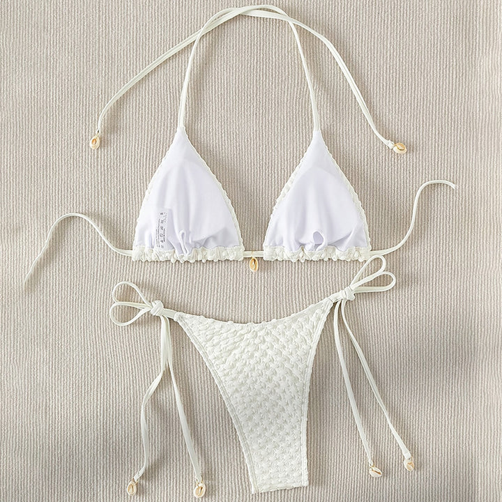 Damen Triangel-Bikini-Set mit dekorativem Bindeband Echo Archiv