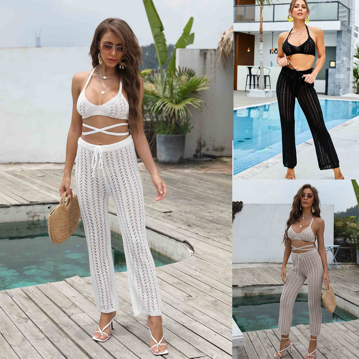 Damen Häkel-Bikini-Set mit transparentem Maxirock und elegantem Schnitt Echo Archiv