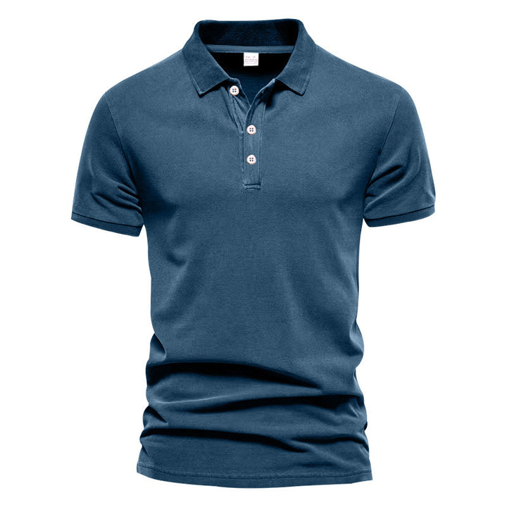 Herren Polohemd aus atmungsaktivem Baumwollmix mit elegantem Kragen Echoarchiv
