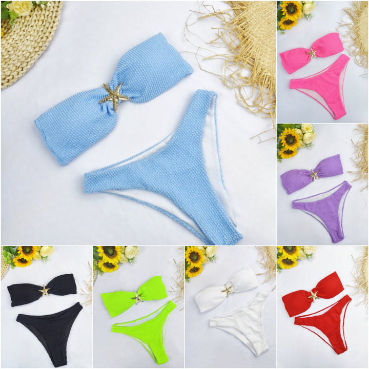 Damen Bandeau-Bikini mit funkelndem Sternen-Detail Echo Archiv