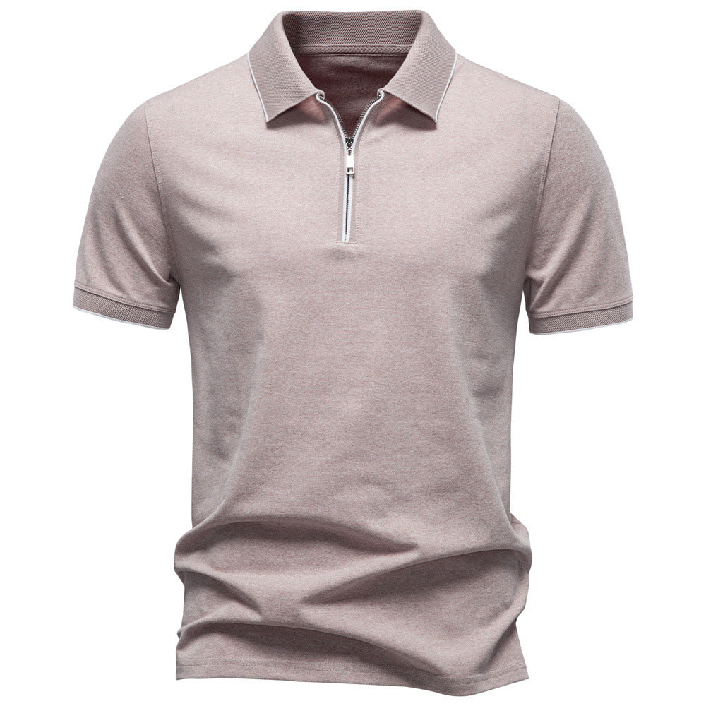 Herren nan atmungsaktives kurzärmeliges Poloshirt mit halbhohem Reißverschluss und Piquéstruktur Echo Archiv