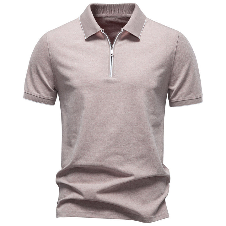 Herren nan atmungsaktives kurzärmeliges Poloshirt mit halbhohem Reißverschluss und Piquéstruktur Echo Archiv