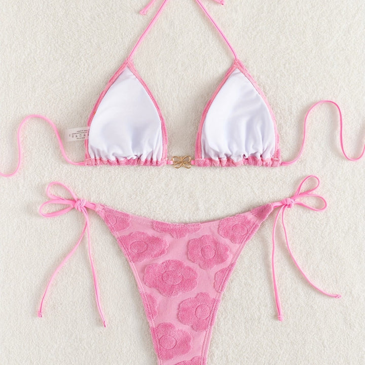 Damen Bikini-Set mit raffiniertem Blumenmuster und verstellbaren Trägern Echo Archiv