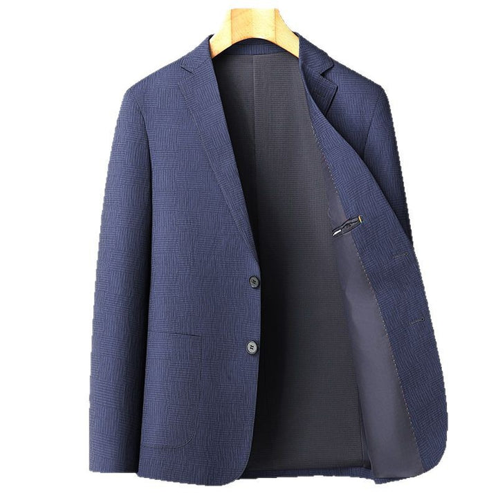 Herren eleganter Blazer mit strukturiertem Gewebe und praktischen Taschen Echoarchiv