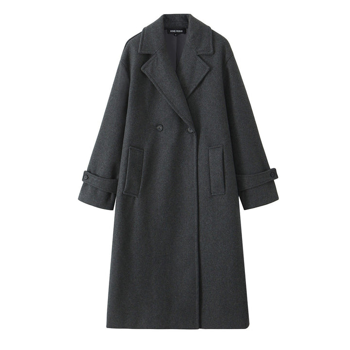 Damen 90+ doppelreihiger Wollmix-Mantel mit Oversize-Schnitt und Reverskragen Echo Archiv