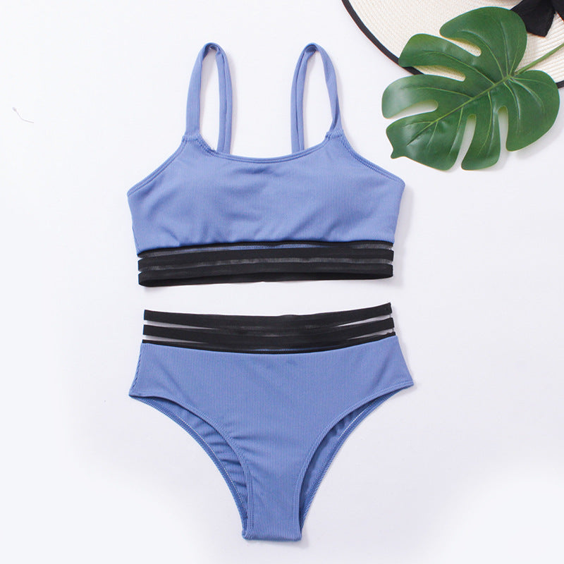 Damen Sportliches Bikini-Set mit modischer Elastikband-Optik Echo Archiv