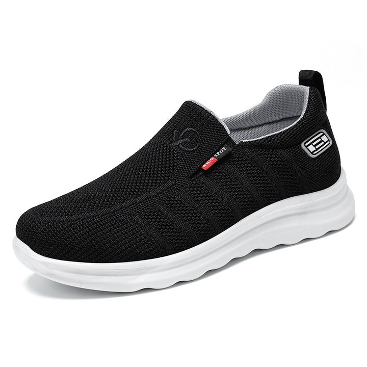 Herren nan atmungsaktiver Slip-On Strick-Freizeitschuh mit elastischem Einstieg, gepolsterter Komfortsohle und rutschfester Wellenlaufsohle Echo Archiv