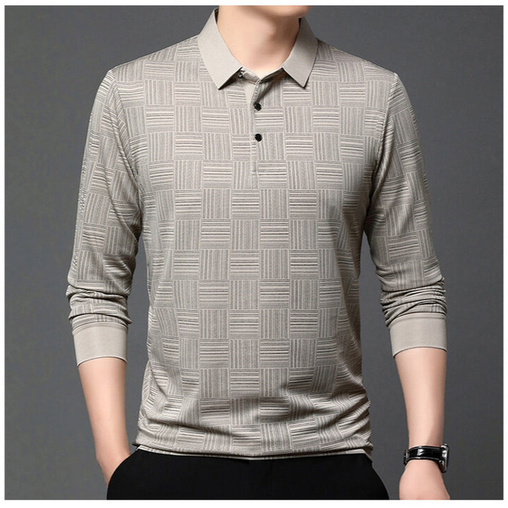 Herren elegantes und atmungsaktives Hemd mit strukturiertem Design Echoarchiv