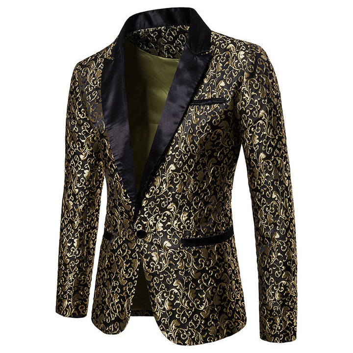 Herren eleganter Pailletten-Brokatblazer Echoarchiv