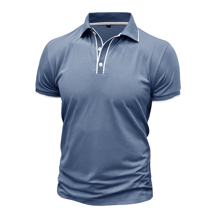 Herren Poloshirt mit atmungsaktivem Funktionsmaterial und modernem Knopfdesign Echoarchiv