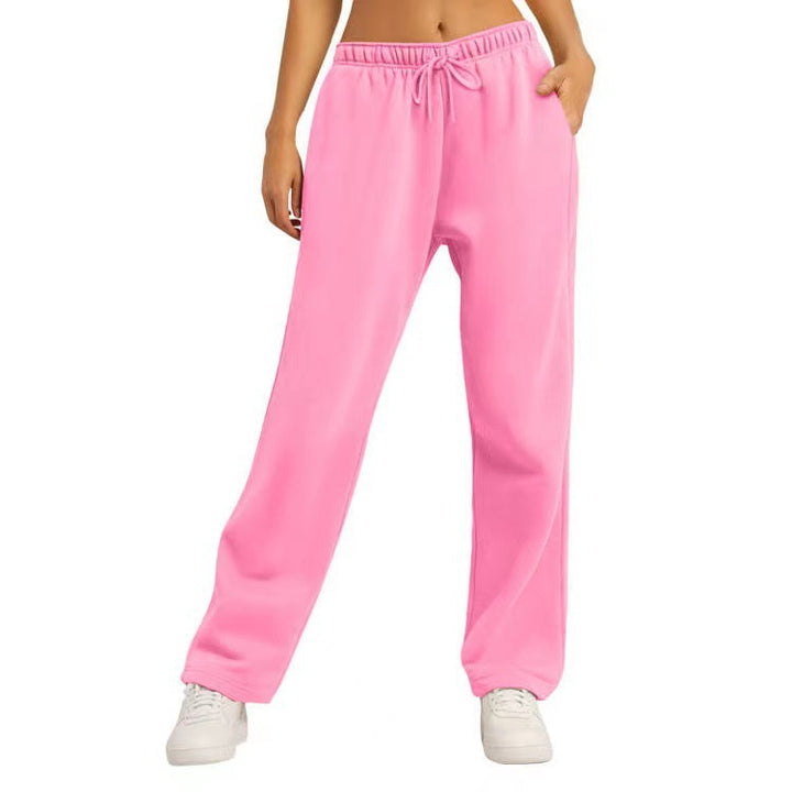 Damen nan extraweiche Relax-Hose mit hohem Komfortbund Kordelzug und geradem Bein Echo Archiv