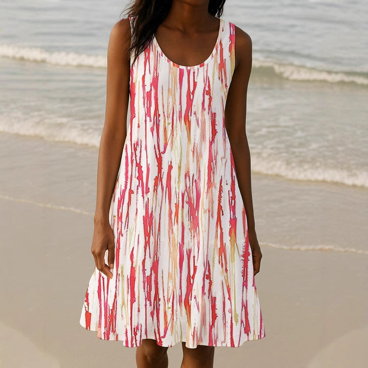 Damen Sommerliches A-Linien Kleid mit einzigartigem Ombre-Design Echo Archiv