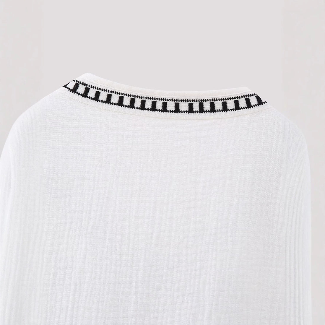 Damen Ärmellose bestickte Baumwollweste im Ethno-Boho-Stil Echoarchiv