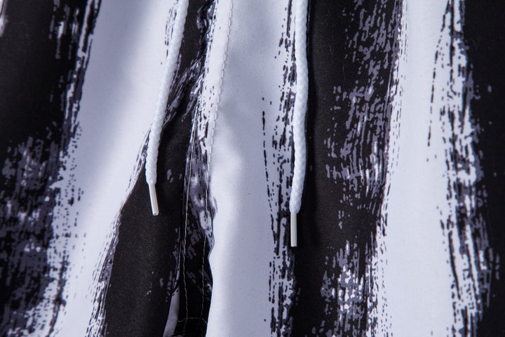Herren Badeshorts mit modernem Streifenmuster und elastischem Bund Echoarchiv