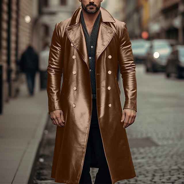 Herren Eleganter und glänzender Trenchcoat Echoarchiv