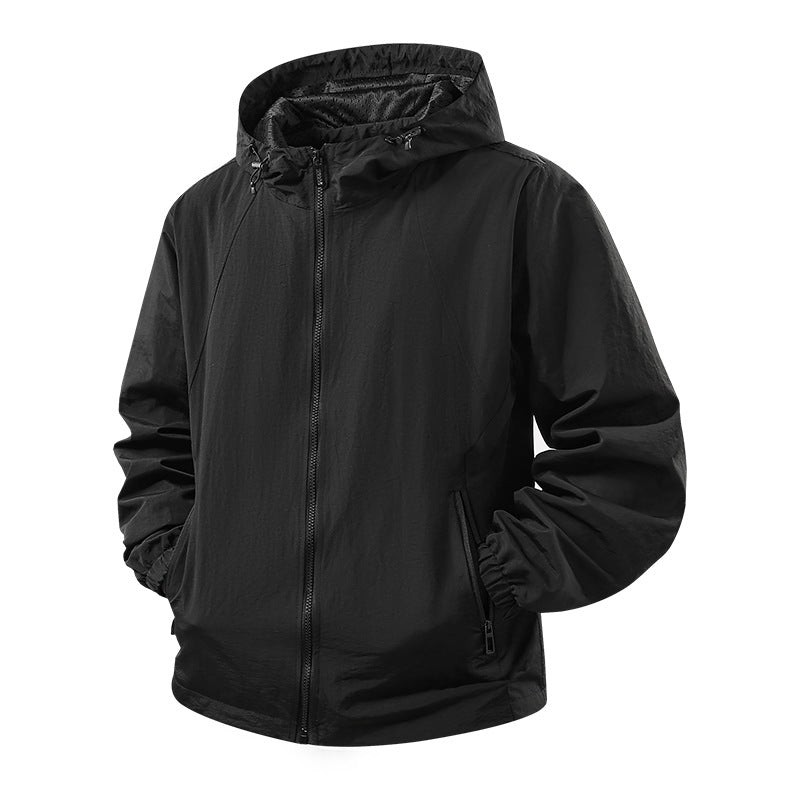 Herren Leichte Outdoor-Jacke mit Kapuze