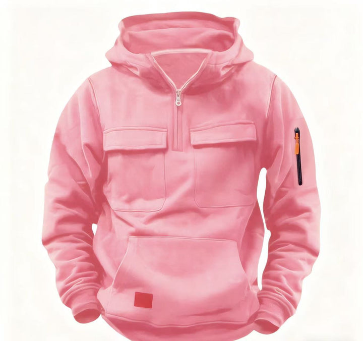Herren funktionale Kapuzenjacke mit Reißverschluss und praktischen Taschen Echoarchiv