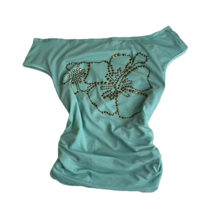 Damen Off-Shoulder Oberteil mit glitzernden Details Echo Archiv