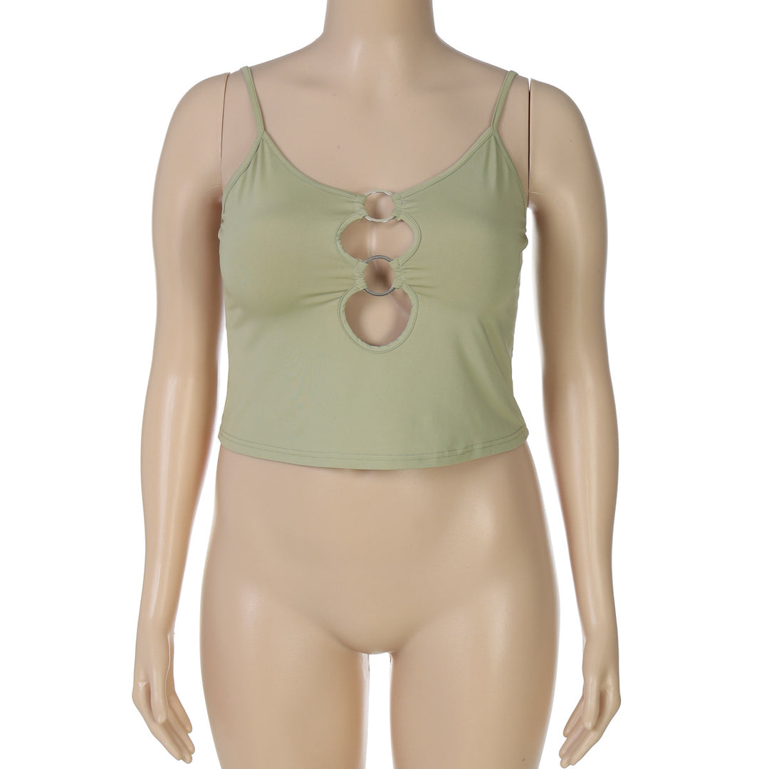 Damen Crop-Top mit einzigartigem Ring-Ausschnitt Echo Archiv