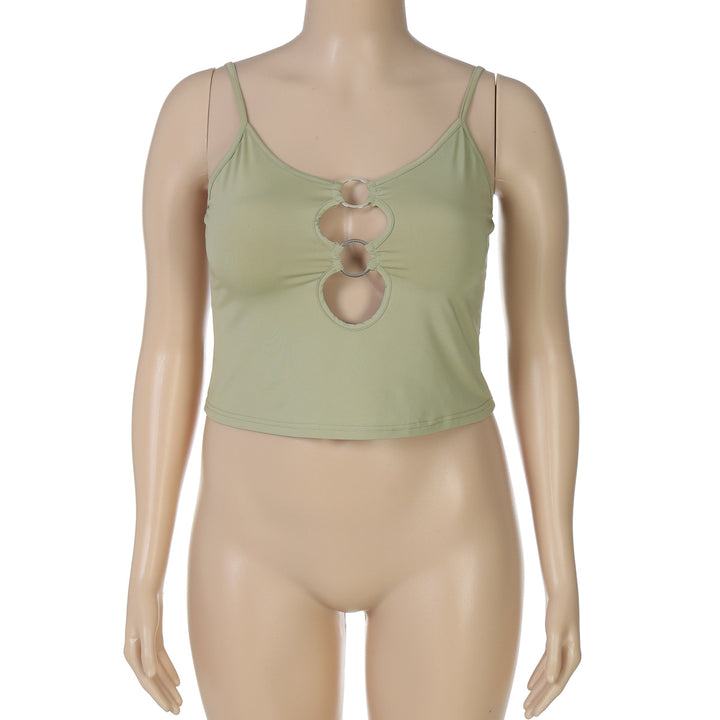 Damen Crop-Top mit einzigartigem Ring-Ausschnitt Echo Archiv