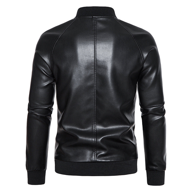 Herren modische Kunstlederjacke mit komfortablem Innenfutter Echoarchiv